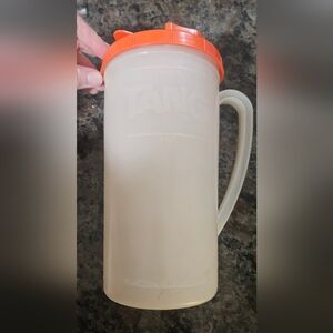 Vintage Tang Orange and Cream Pitcher